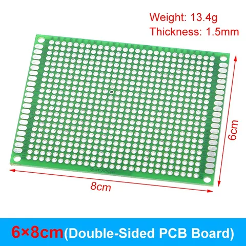 Двухсторонний прототип PCB 9x15 8x12 7x9 6x8 5x7 4x6 3x7 2x8 см