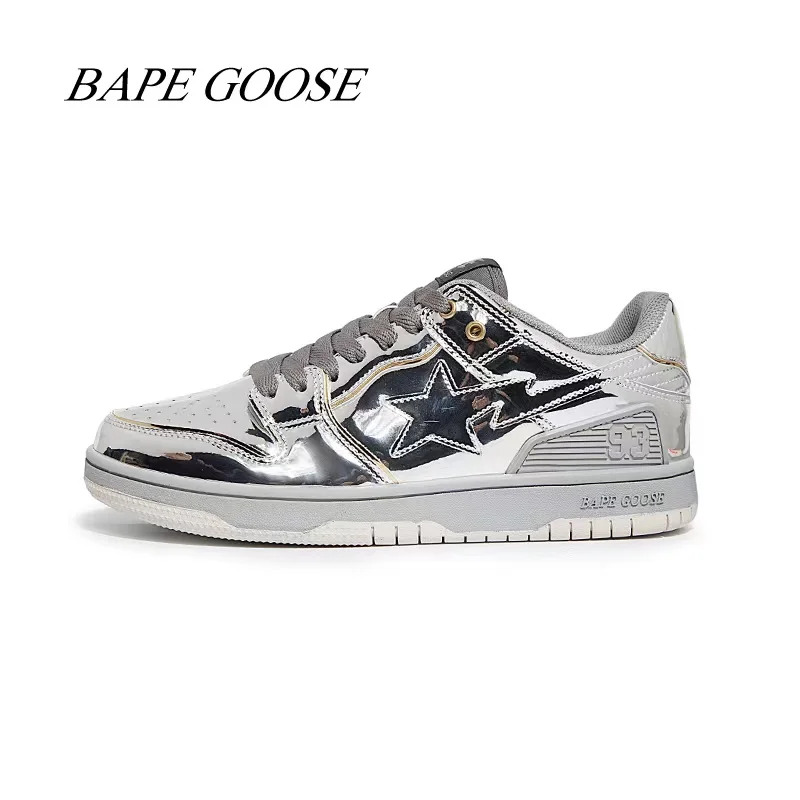 

Кроссовки BAPEGOOSE со звездами для влюбленных, низкие кеды, обувь для скейтборда, европейские и американские уличные модные повседневные туфли...