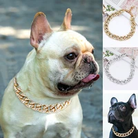 luxury crystal dog necklace bling rhinestone pet dog chain collar dogs necklace choke for show party small medium dogs pitbull