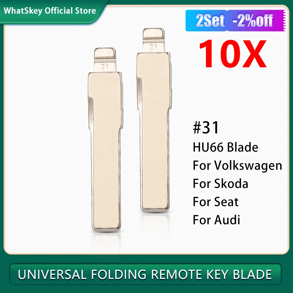 

10 шт./лот No 31 KD Key Blade HU66 Неразрезанный откидной автомобильный ключ # 31 лезвие для Volkswagen/Skoda VW Passat Bora Polo Tiguan Golf KD900 Machine