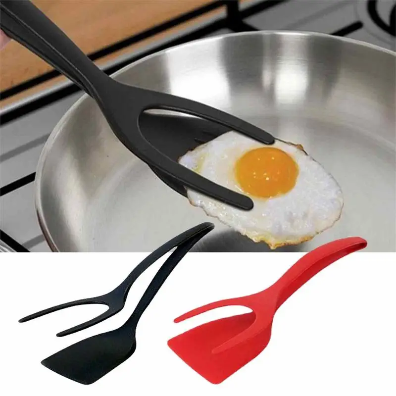 

Силиконовая лопатка для кухни 2-в-1, многофункциональная антипригарная лопатка для жарки яиц, кухонная лопатка, инструменты, кухонная утварь, гаджеты