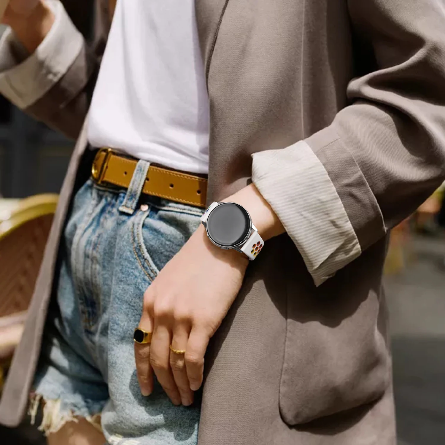 Silicone Strap For Garmin  Forerunner 245 Music/645 music/55 Band Sport Bracelet For Venu 2 Plus/Venu Sq music/Vivomove 3 Strap