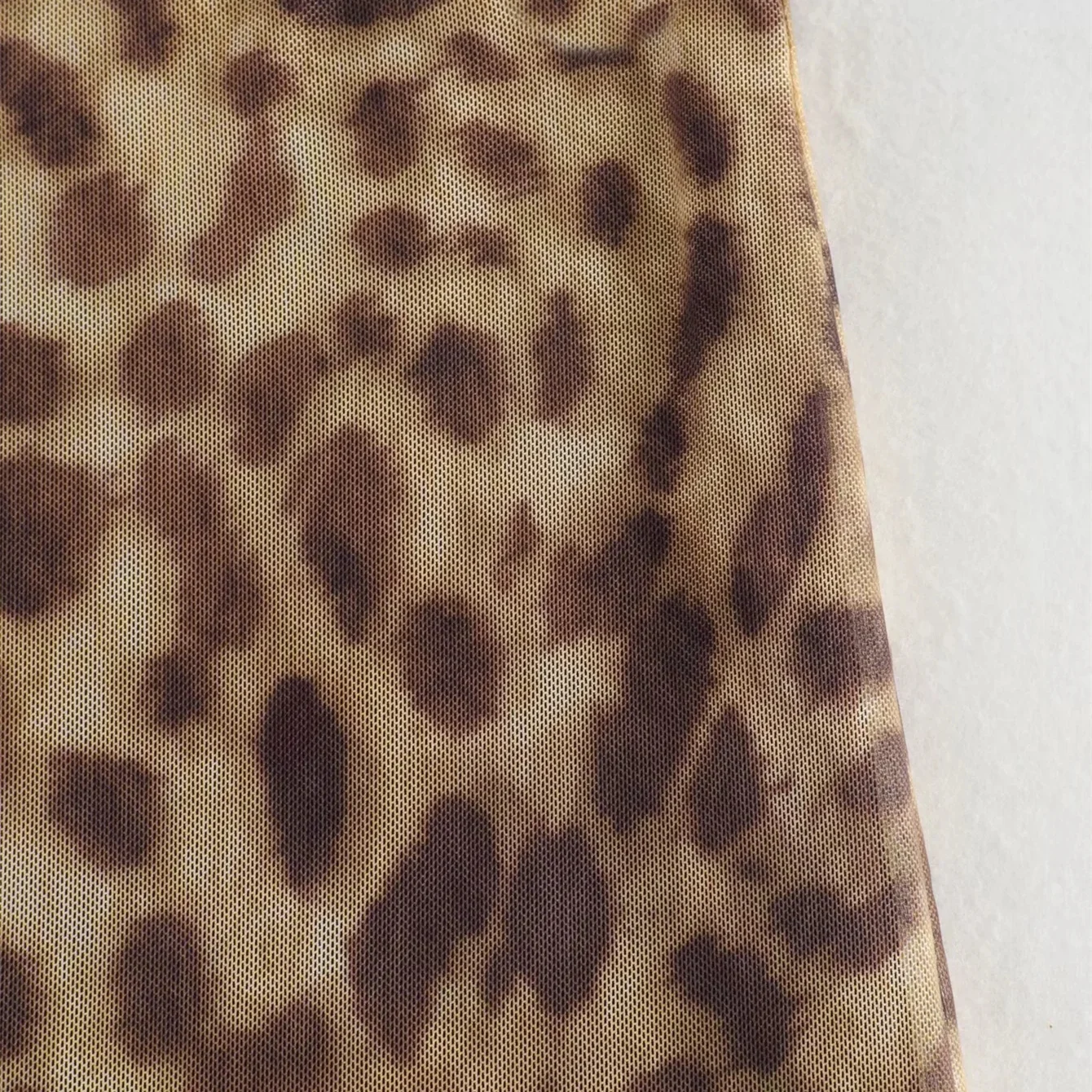 Женская леопардовая Юбка-миди из тюля длинные юбки с высокой талией и эластичным