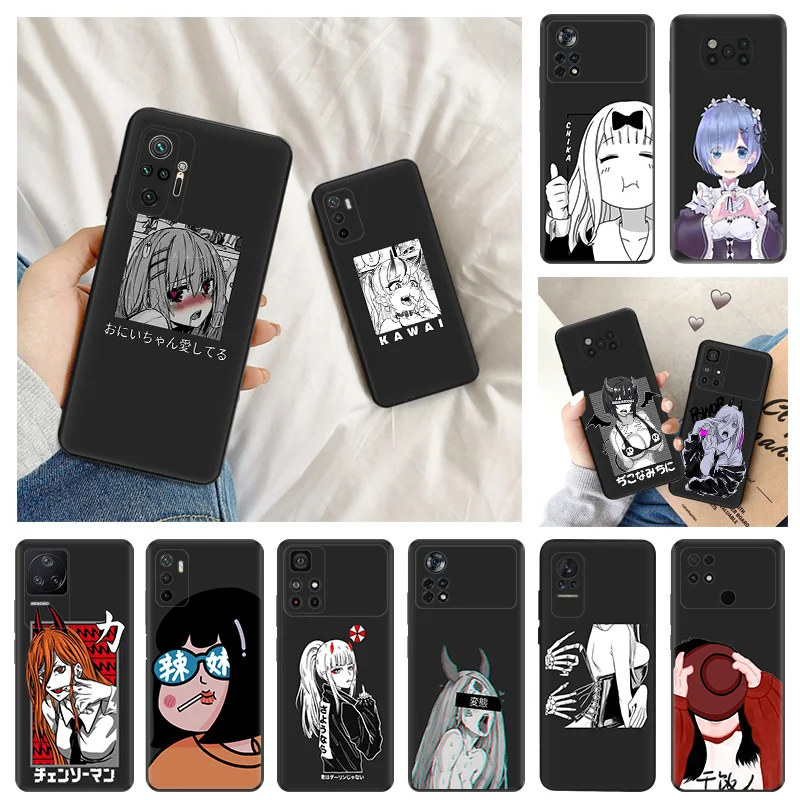 Ультратонкий силиконовый чехол для телефона Xiaomi Poco X3 X4 X5 C61 F3 F4 F5 C40 C50 C51 M5 M4 M3 Japanese