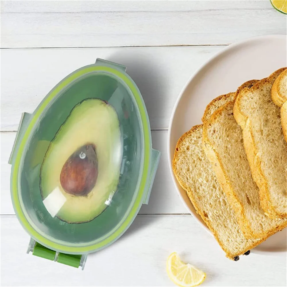 

Kitchen Food Storage Box Avocado Space Saving Container Vegetable Organizer Reusable Plastic Fruit Containers Vegetable Crisper