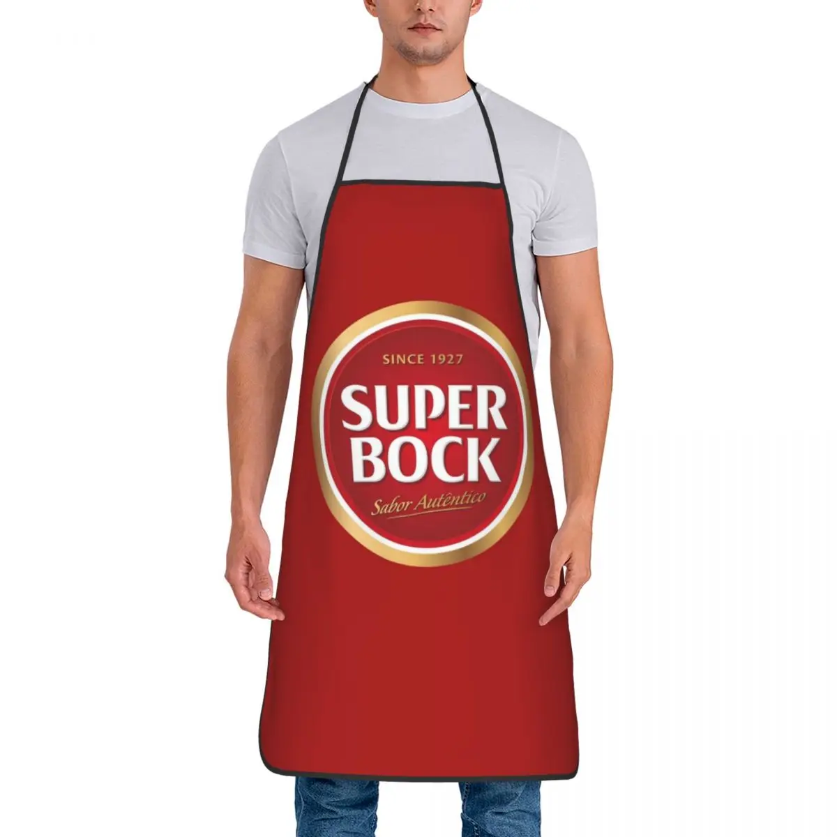 Super Bock Aprons Chef Cooking Cuisine Tablier Waterproof Bib Kitchen Cleaning Pinafore for Women Men Painting
