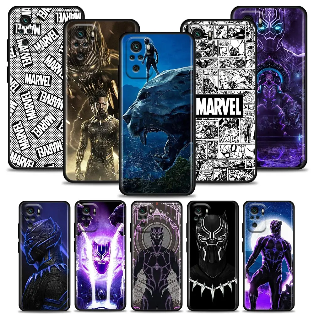 

Marvel Avengers panther Comic Phone Case For Redmi Note 11S 11T 11E 11 10 10S 9T 9S 9 8T 8 2021 7 Pro 5G 4G Xiaomi Cover Fundas