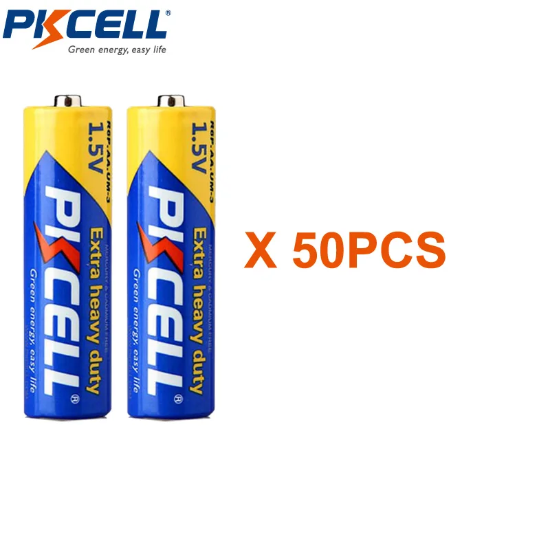 

50 X PKCELL1.5V R6P AA батареи, сухая батарея, сверхмощная батарея
