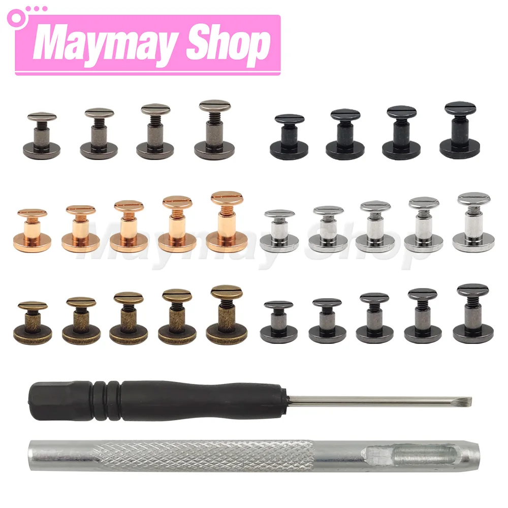 10 комплектов металлический винт с заклепками для ногтей в Чикаго двойной