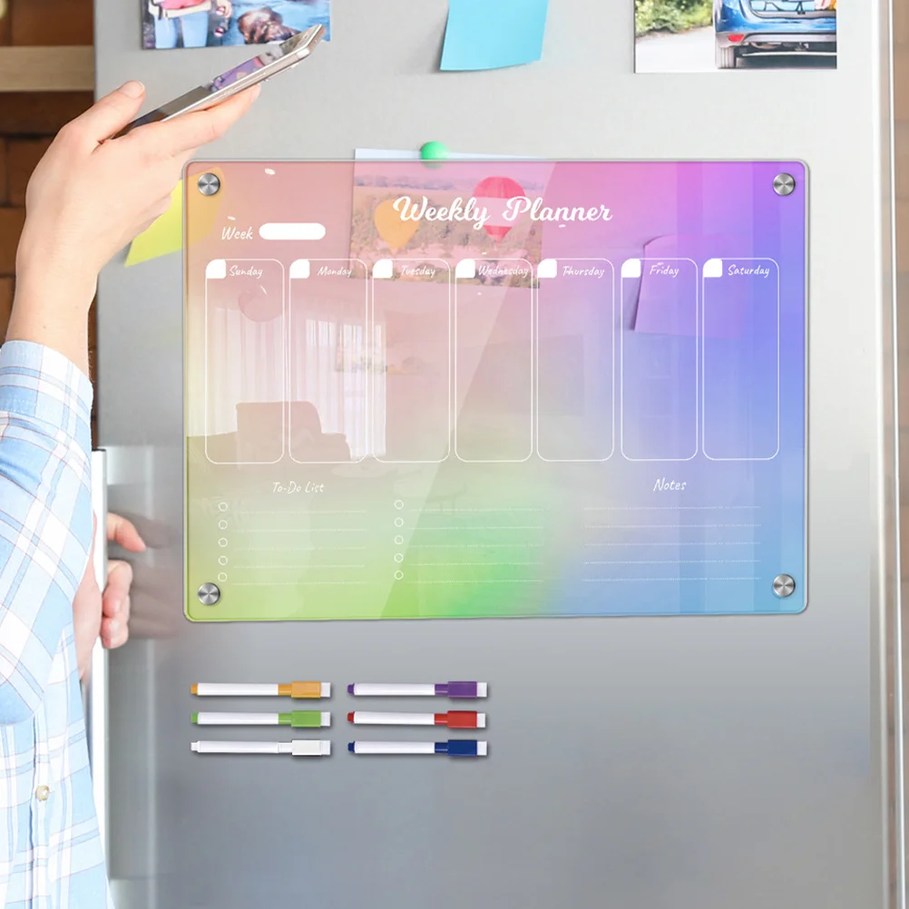 

Доска для сухого стирания, магнитная доска для холодильника, Еженедельный план, 1 комплект