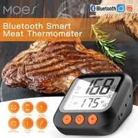 moes food thermometerbluetooth smart bbq thermometerfood grade probe for bbqovenbaking and cookingtimer and tuya smartalarm