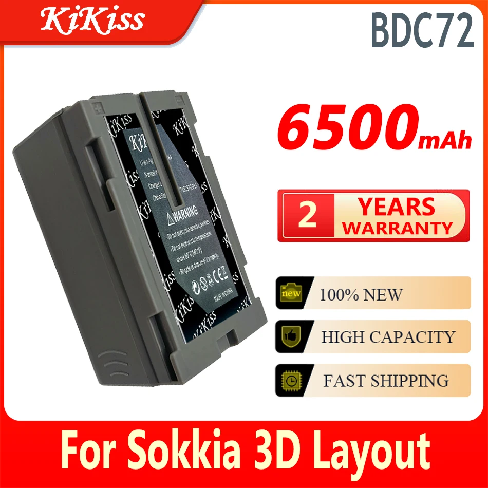 

6500 мАч KiKiss высокое качество BDC72 фотоаккумулятор для GM52 IM52 IM101 IM102 FX101 общая станция, 7,2 в