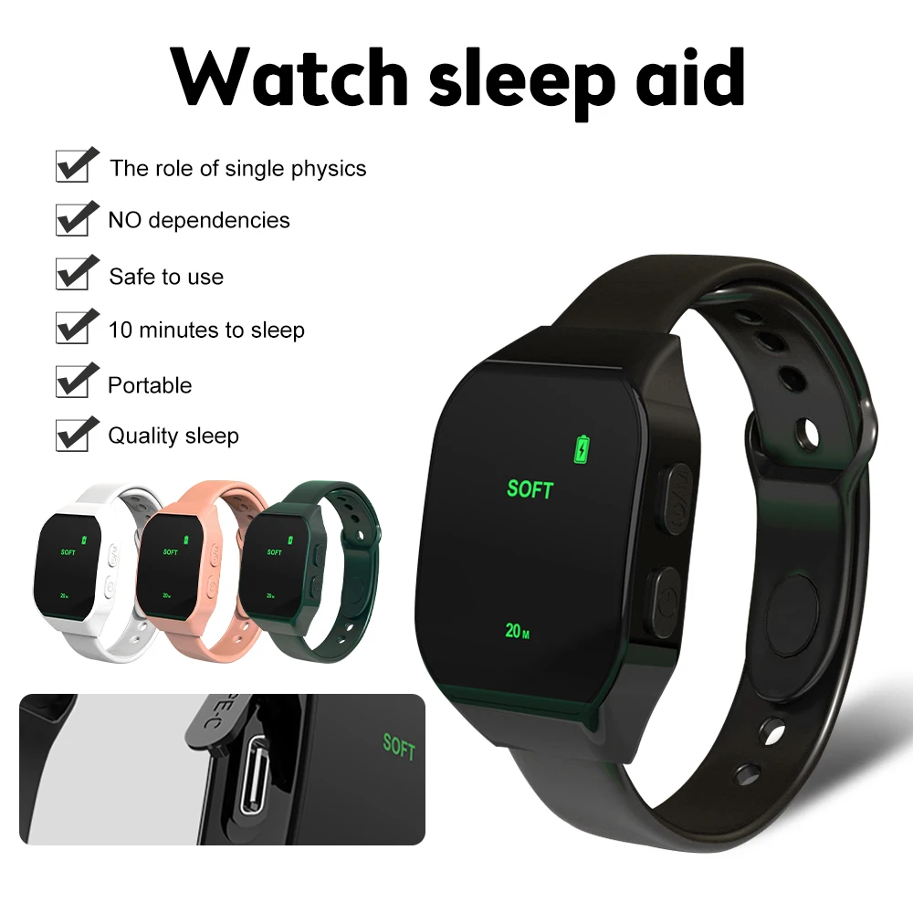 

Часы наручные портативные, успокаивающие, с пульсом, Против тревоги, бессонницы, гипноза, для быстрого сна, улучшение качества сна