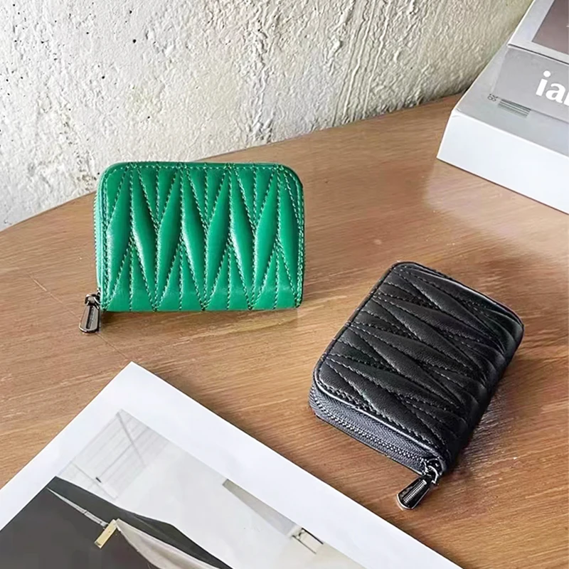 Роскошный брендовый держатель для карт женщин модный короткий кошелек из