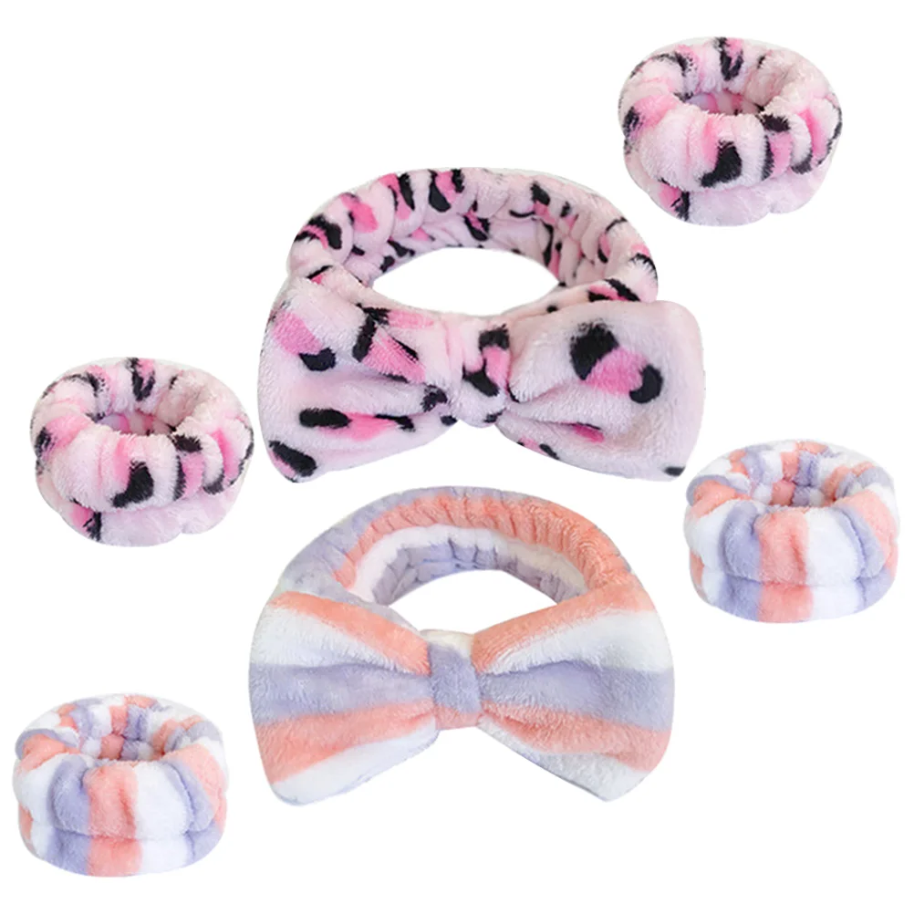 

2 комплекта, повязка на голову для макияжа, для ухода за кожей, повязка на голову для спа, повязка на голову для мытья лица, повязка на голову с бантом