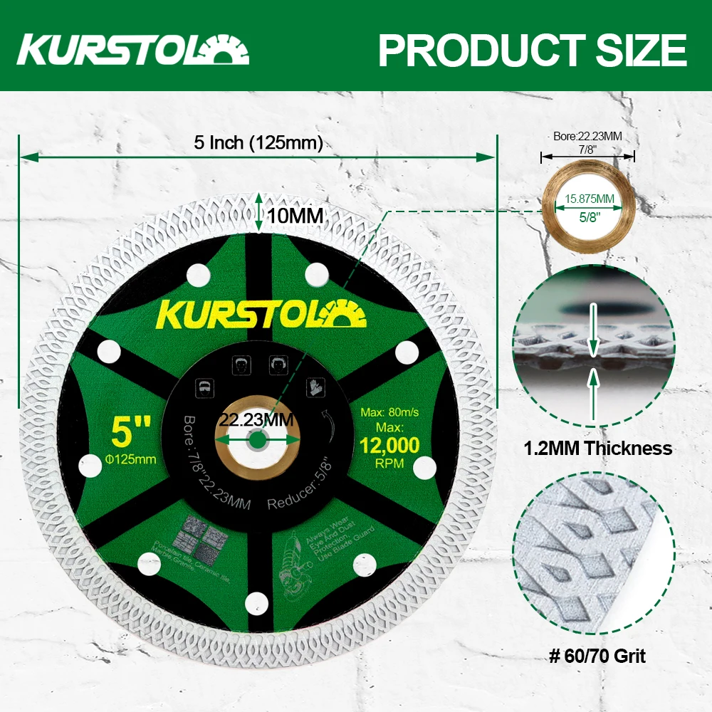 

Алмазный пильный диск KURSTOL для резки плитки