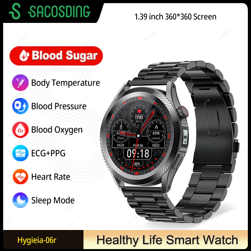 

2023 New Smart Watch Men Fingertip Blood Pressure Smart Health Watches Women Full Touch Screen Thermometer Heart Rate Smartwatch