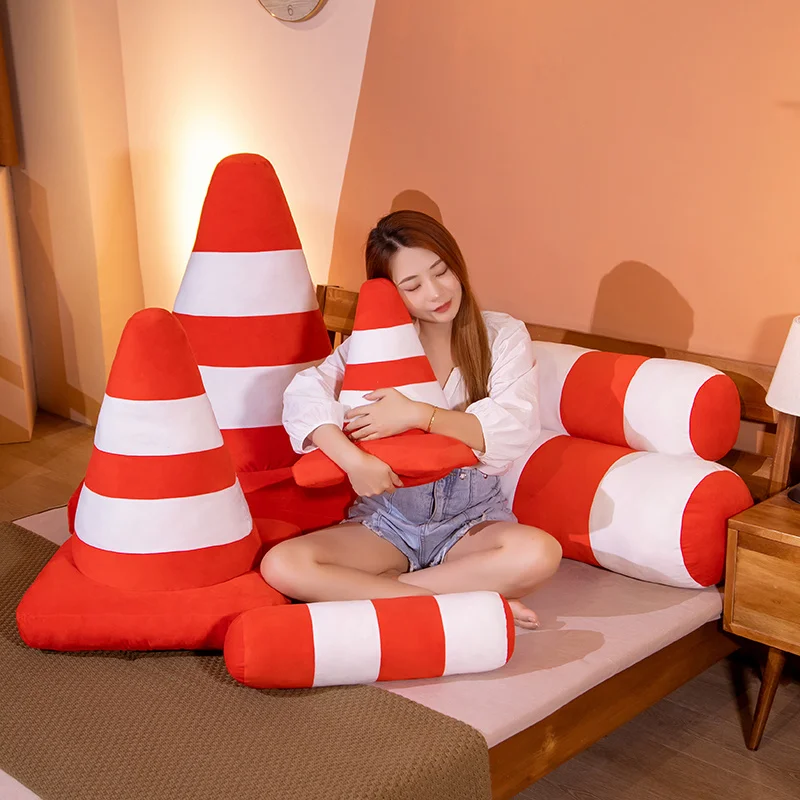 

Классная имитация дорожного Баррикада, подушка из перил, плюшевая игрушка, плюшевая кукла, удобная мягкая подушка, домашний декор, рождеств...