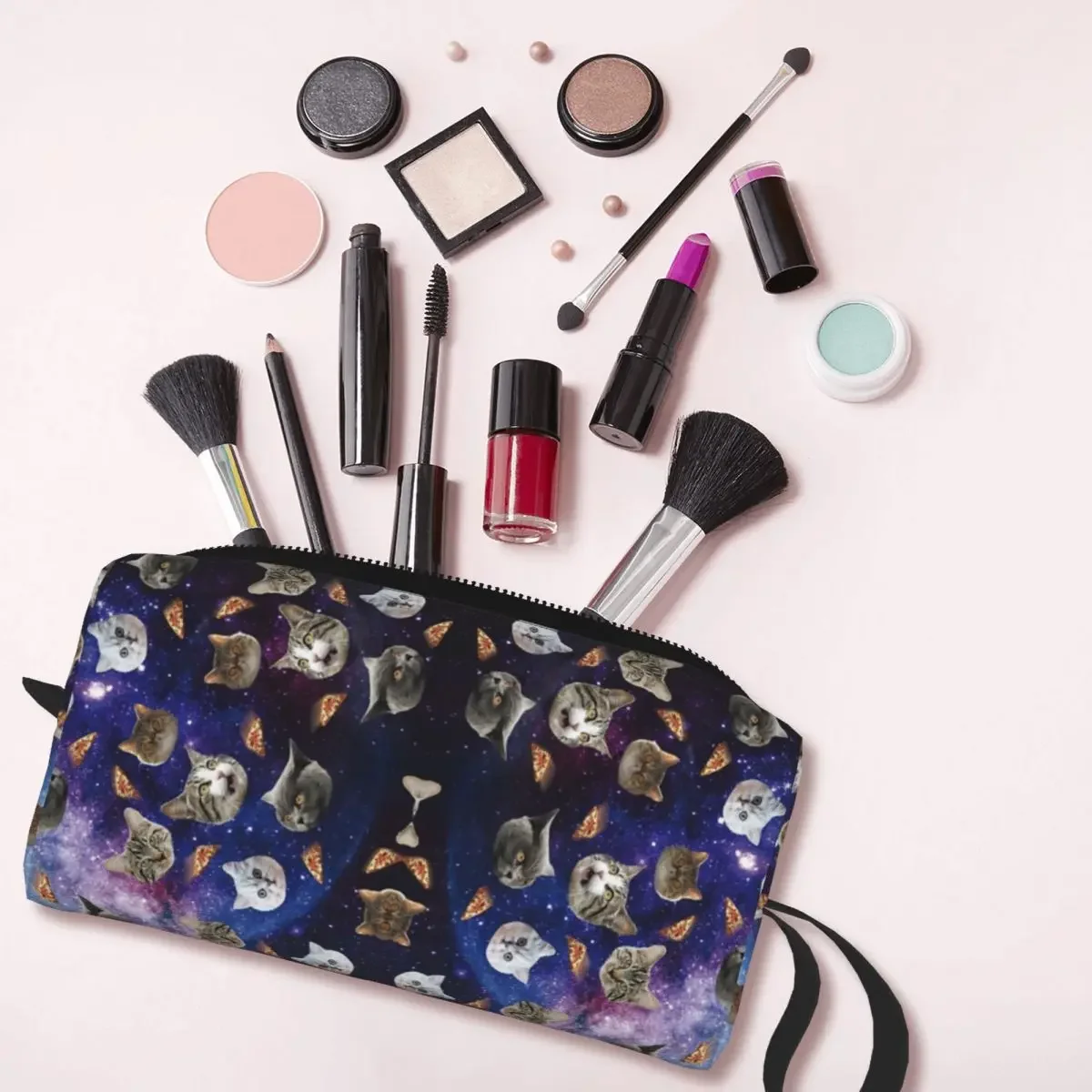 Косметичка с косметическими кошачьими головы косметический органайзер для