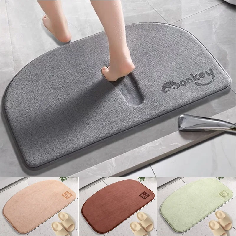 

Коврик для ванной из пены с эффектом памяти, супервпитывающие Нескользящие быстросохнущие коврики для ванной, мягкие напольные коврики для...