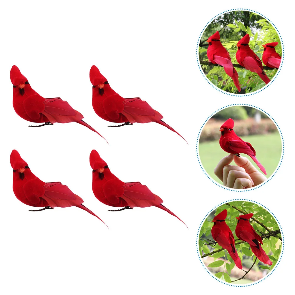 4 шт. имитация птицы поддельные украшения для декора рабочего стола настоящая
