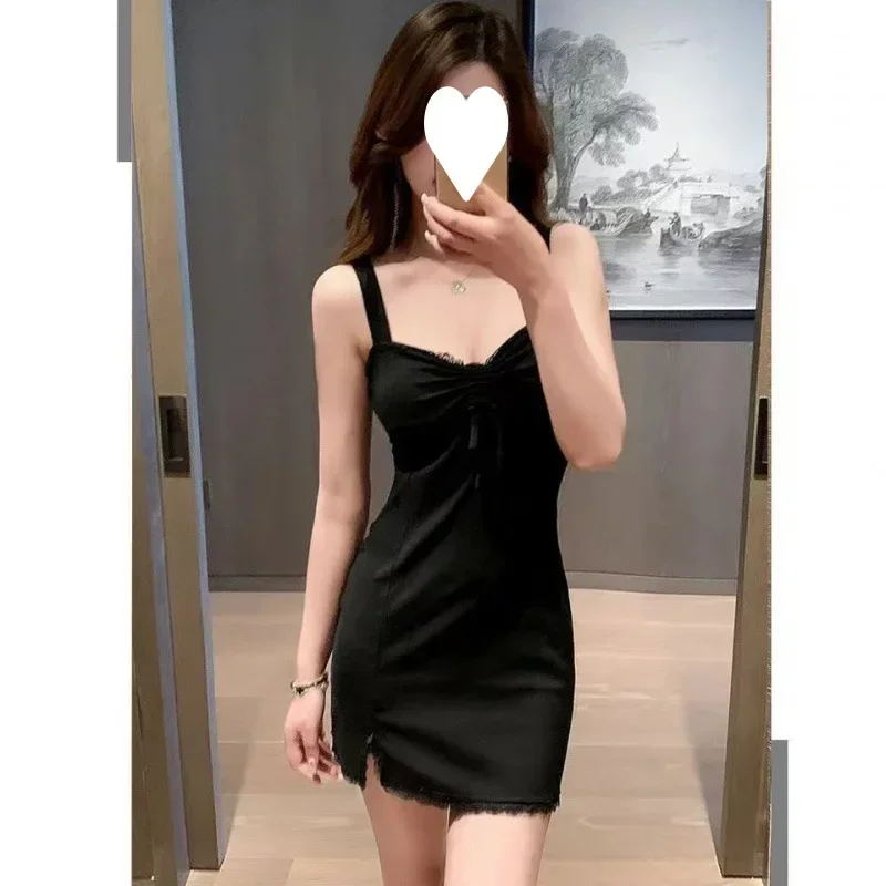 Новое летнее платье Pure Desire с эстетическим кружевом для похудения женское черное