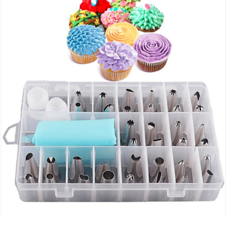 

39 шт., кондитерские изделия для глазировки, 36 насадок из нержавеющей стали + 2 конверта + кондитерский мешок для искусственных кухонных принадлежностей