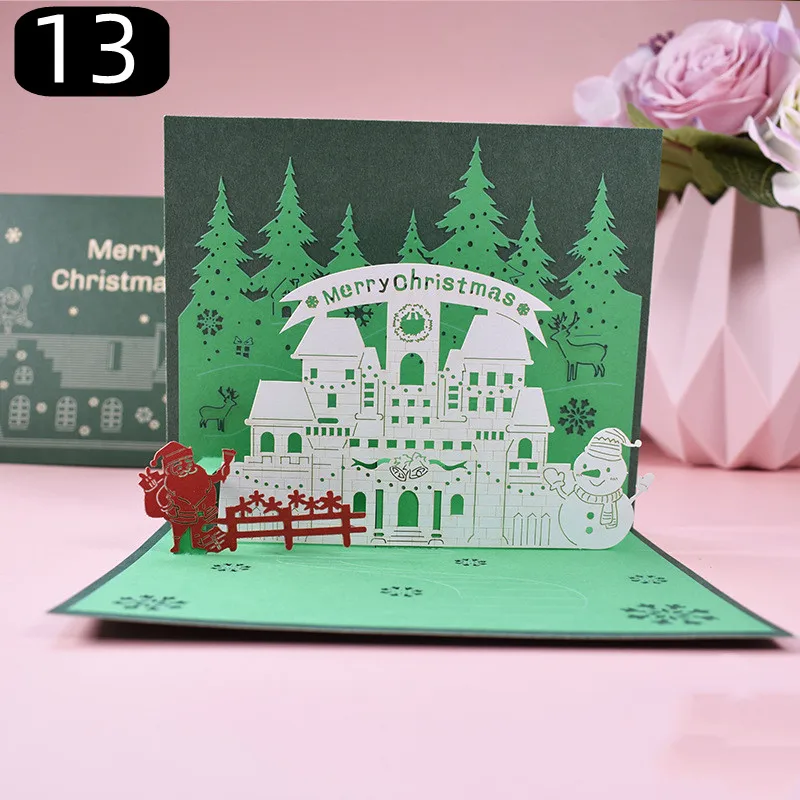 

Рождественские открытки 3D набор из 5 штук