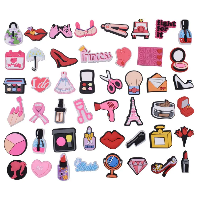 

1pcs PVC croc shoes charms cartoon Accessories jibz mouth bra cutter mirror wedding for clogs shoe Decorations man kids gifts