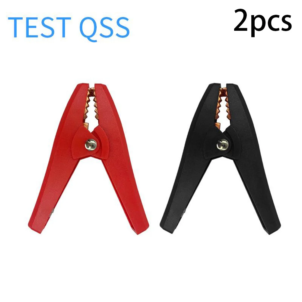 

2PCS Insulated Alligator Clips 100A 90mm Black & Red Car Battery Clips Cable Connectors Metal Alligator Clip For Car Battery