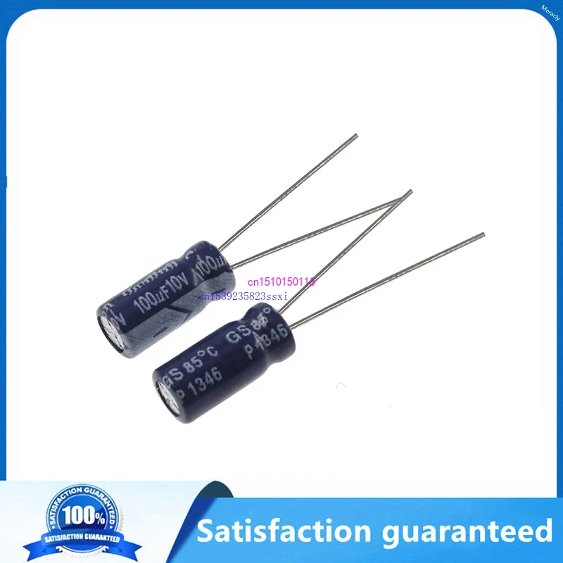 

50pcs 100uF 10V 4*7mm Aluminum Electrolytic Capacitor Radial 10v100uf High frequency and low resistance