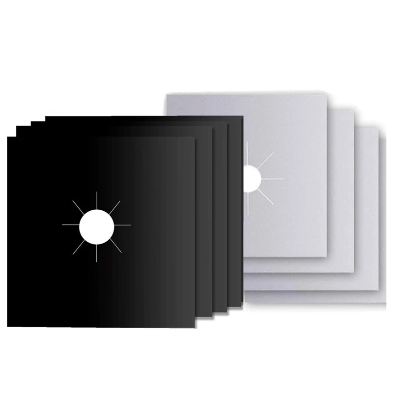 

8Pcs Gas Hob Range Protectors Stovetop Burner Protector Liner Cover Cleaners Cooker Covers Reusable Gas Stove Mats