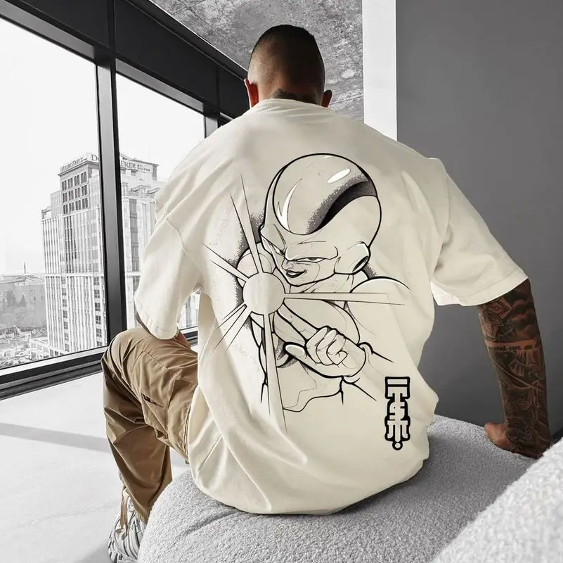 Мужская футболка с короткими рукавами и рисунком аниме Dragon Ball Z Frieza большой