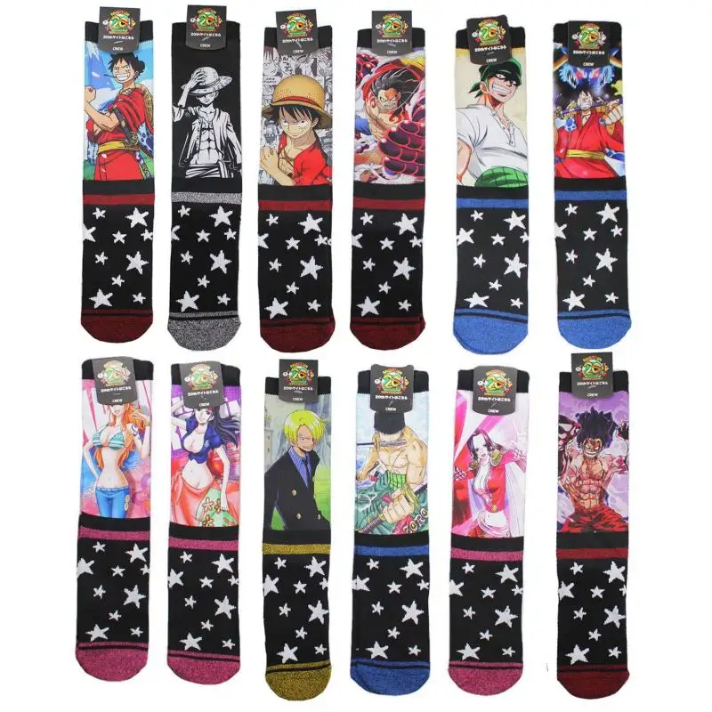 

Cartoon Cartoon Socks One Piece Luffy Zoro Casual Sports Socks All Season Socks Middle Tube Socks Young Couples Fashion Socks
