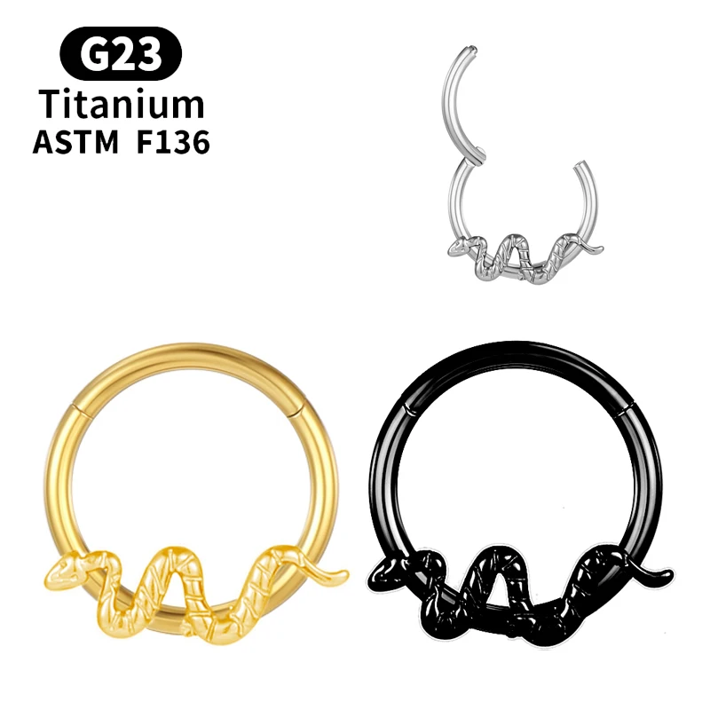 

Helix Piercing Clicker Nose Rings Septum Cartilage Tragus G23 Labret Industrial Earrings Titanium nose cuff Women Body Jewelry