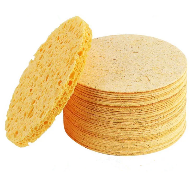 2 шт. мягкая круглая целлюлозная губка для снятия макияжа |