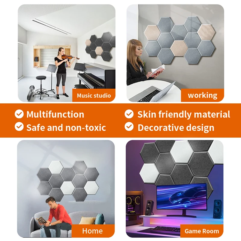 Акустические изоляционные панели TOUO 12 шт. звукоизоляционные декоративные