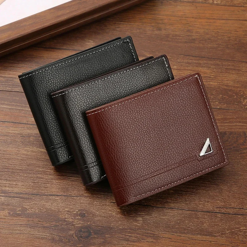 

New Men's Wallet Business Casual Horizontal Leather Wallet Fashionable Large Capacity Soft Leather Wallet Men