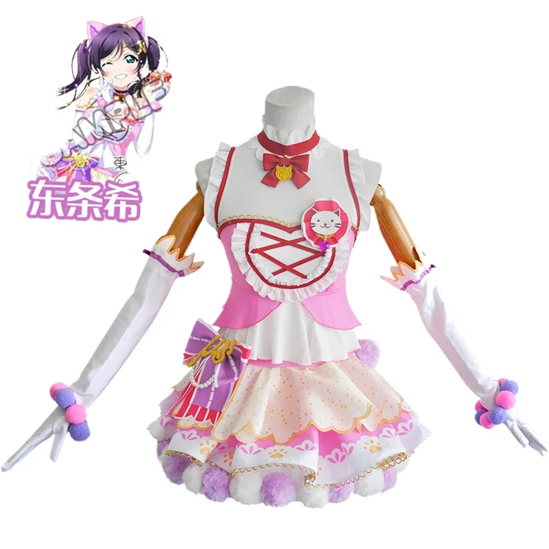 LoveLive Cat Twin Tail Kousaka Honoka Minami Kotori Sonoda Umi Ayase Eli костюмы для косплея милое танцевальное