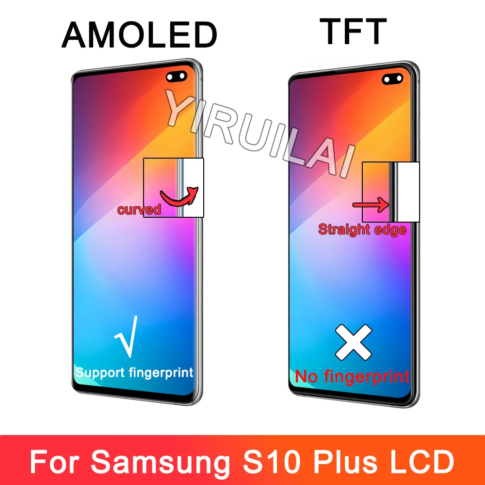Фото TFT 100% протестировано для S10Plus, замена ЖК-экрана для Samsung Galaxy S10 Plus G975F, ЖК-дисплей, цифровой преобразователь сенсорного экрана №3