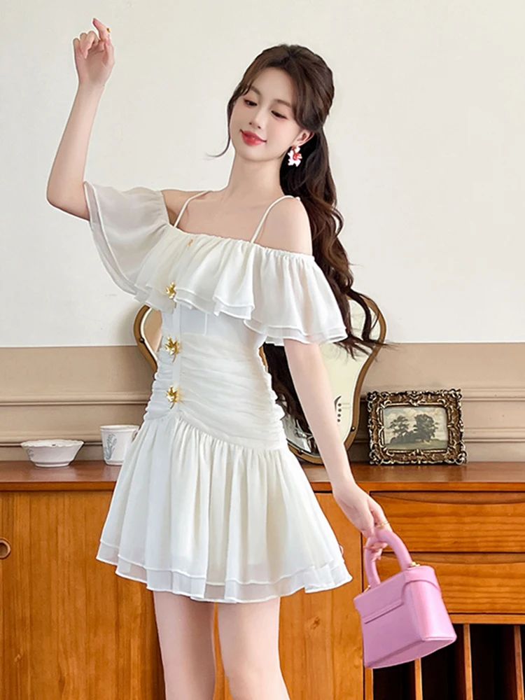 Новое летнее элегантное милое вечернее платье во французском стиле на день