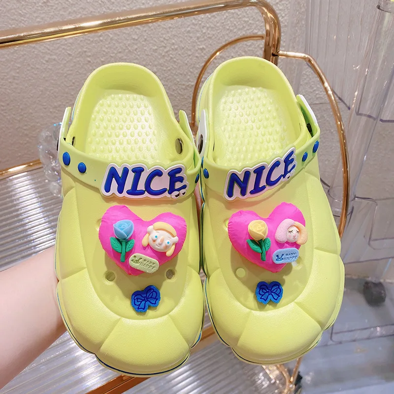 

Тапочки женские летние с мягкой подошвой и перфорацией, милые повседневные домашние тапочки с надписью Corolla, удобные Тапочки