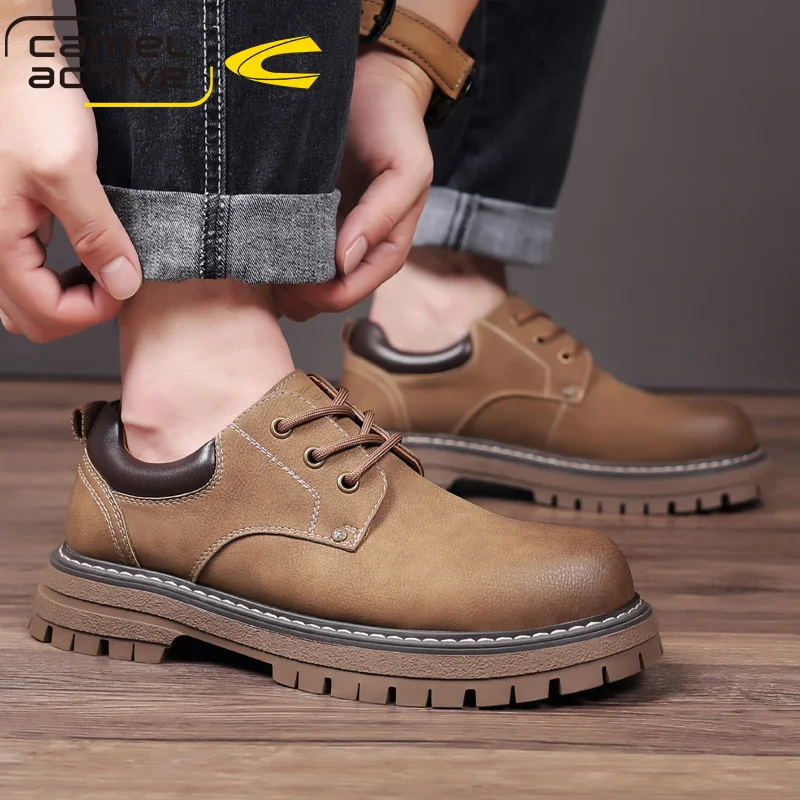 Мужская обувь Camel Active из натуральной кожи роскошная всесезонная качественная