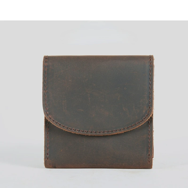 

Horse Leather Vintage Genuine Short Key Mini Small Coin purse