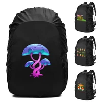 mushroom print school bags waterproof protective cover sports backpack travel bag portable rainproof pack case camping climbing