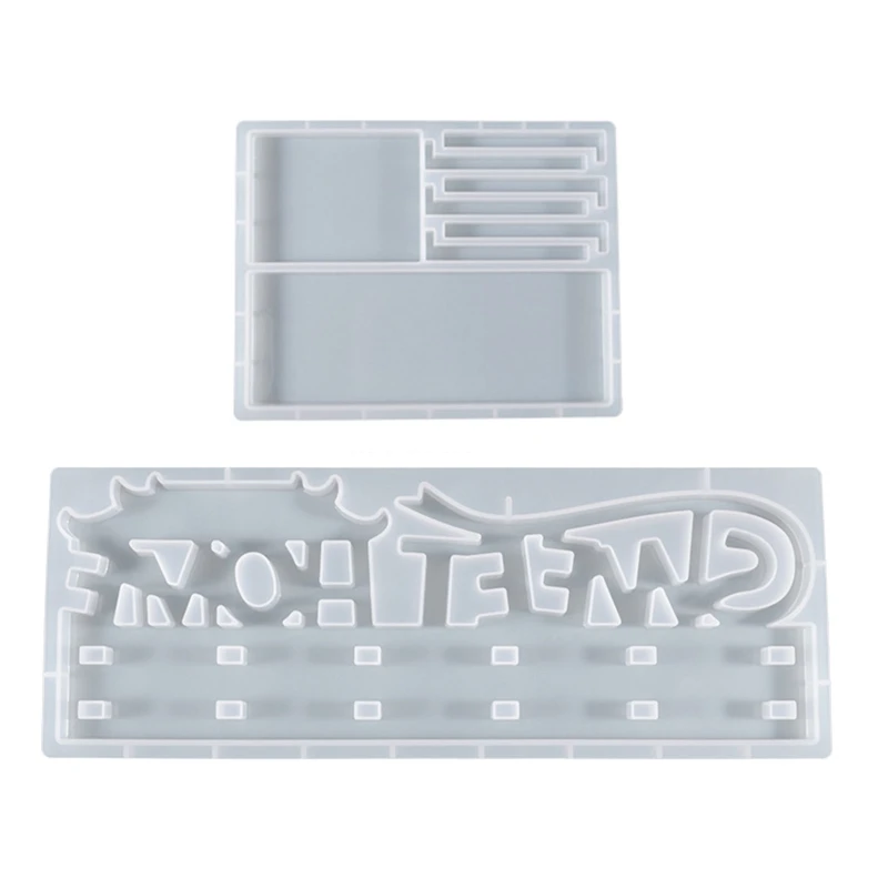 

Resin Molds Key Holder Word Sign Resin Molds with Hooks Epoxy Resin Molds for DIY Key Hooks Wall Door Home Decor Craft