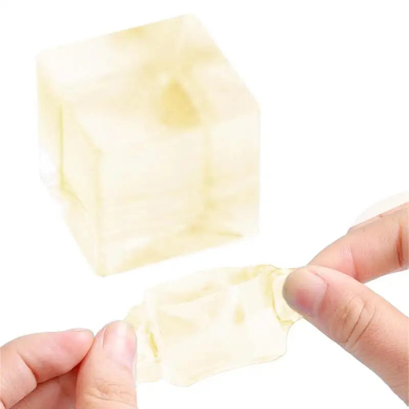 

TPR Mini Mochi Ice Block Stress Ball Toy Anti Stress Transparent Cube Squeeze Novelty Fidget Toy