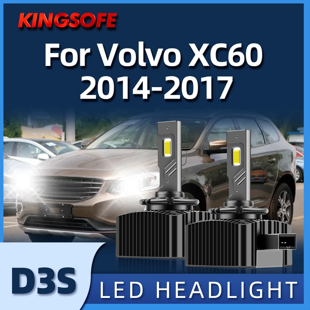 

2Pcs D3S Led фара 4000LM6000K белый микросхем CSP 110W 1:1 ксеноновая лампа Volvo XC60 2014 2015 2016 2017