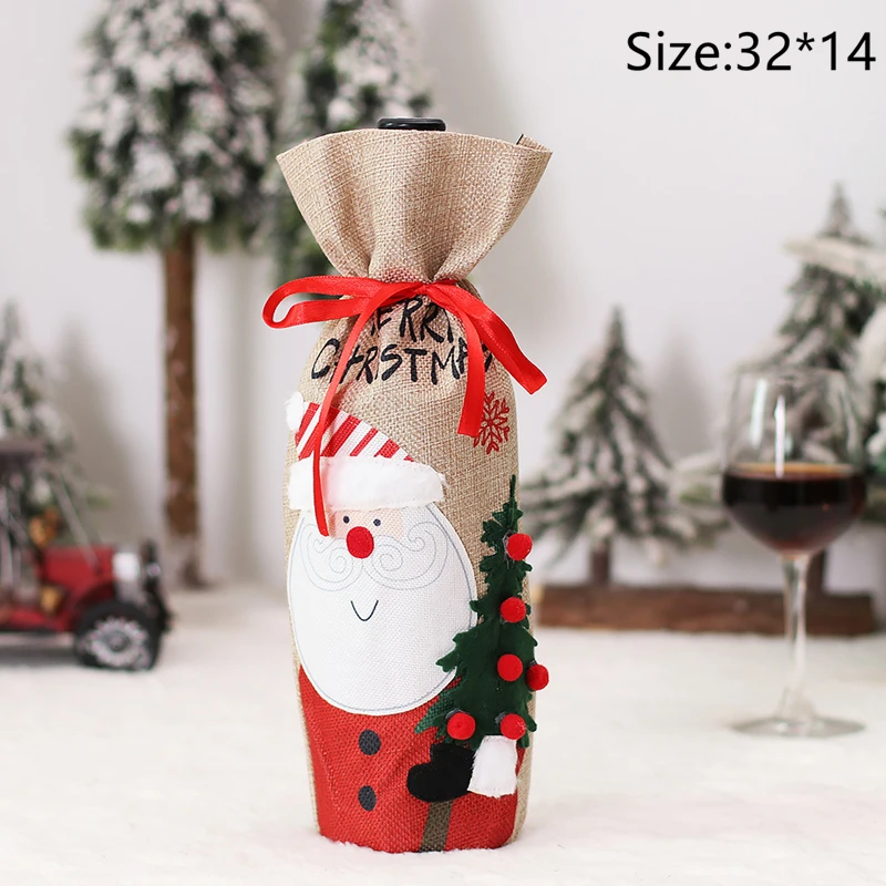

Рождественский чехол для бутылки вина