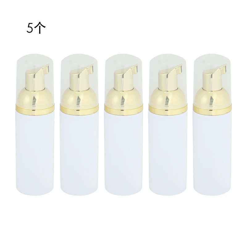 

5PCS 50ML Plastic Foaming Bottle Soap Mousses Liquid Dispenser,Froth Shampoo Lotion Bottling Foam Bottles